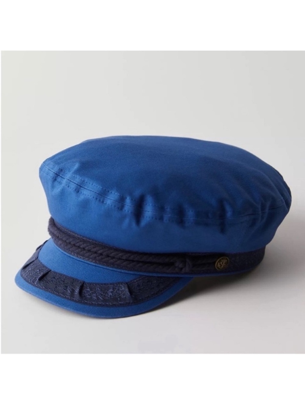 Free People Medium Hat x Mossant Yacht Club Marine Lieutenant Hat Blue Cotton - Picture 6 of 10